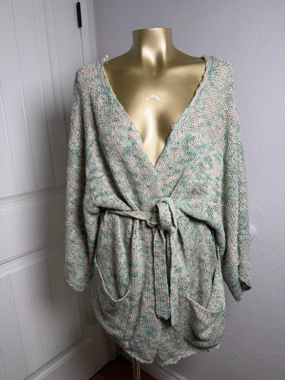 Vertigo sweater in a Tapioca Mint color, size XL, originally priced at $210.00.